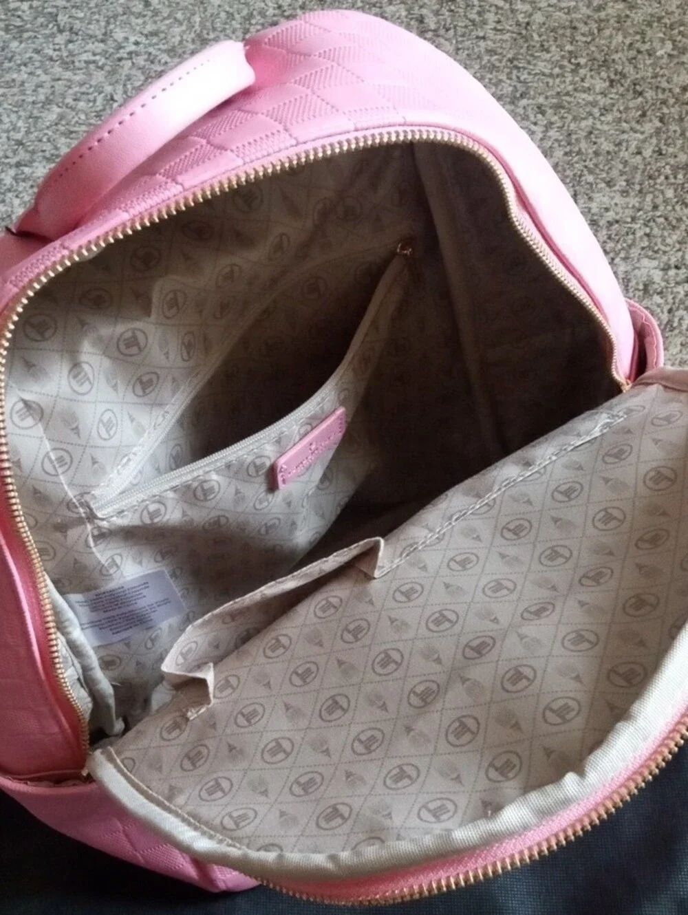 London fog Pink Women's Quilted Backpack